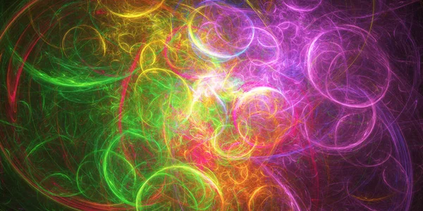 Rainbow Abstract Fractal Background Rendering Illustration — Stock Photo, Image