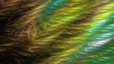 yeşil Soyut Fraktal arka plan 3d render illüstrasyon