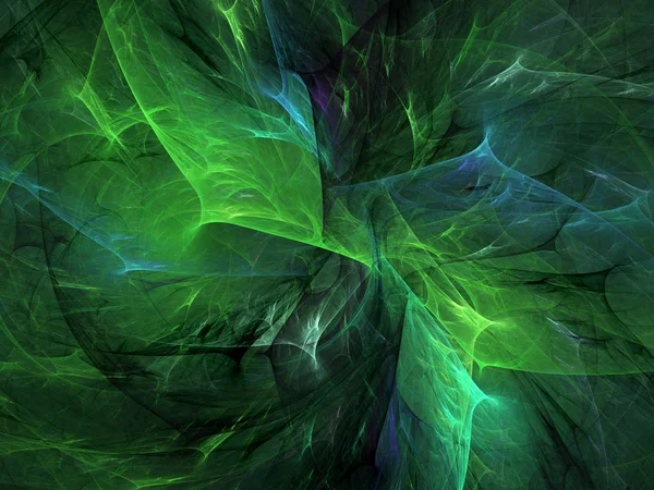 Vert Abstrait Fractal Fond Rendu Illustration — Photo