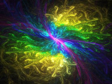 kaotik fraktal arka plan 3d render illüstrasyon soyut