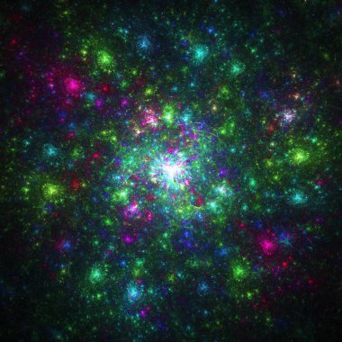 kaotik fraktal arka plan 3d render illüstrasyon soyut