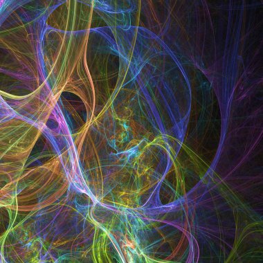 kaotik fraktal arka plan 3d render illüstrasyon soyut