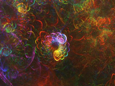 kaotik fraktal arka plan 3d render illüstrasyon soyut