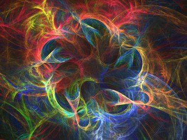 kaotik fraktal arka plan 3d render illüstrasyon soyut