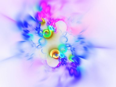 kaotik fraktal arka plan 3d render illüstrasyon soyut