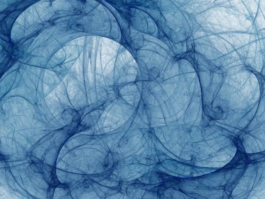 Mavi Soyut Fraktal arka plan 3d render illüstrasyon