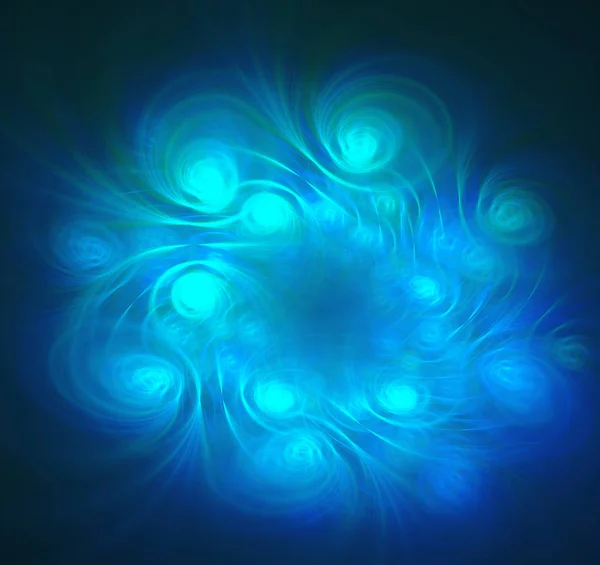 Μπλε Αφηρημένη Fractal Φόντο Εικόνα Rendering — Φωτογραφία Αρχείου