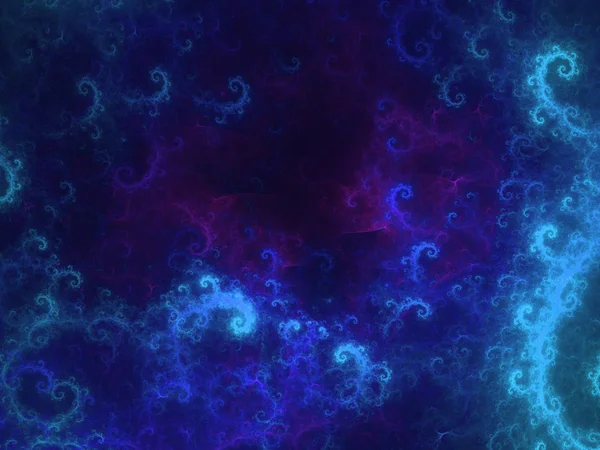 Синій Абстрактний Фрактальний Фон Ілюстрація Рендеринга — стокове фото