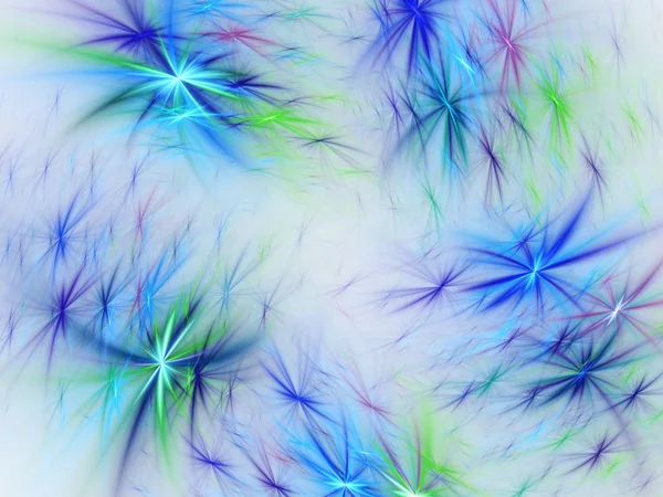 Azul Abstrato Fractal Fundo Renderização Ilustração — Fotografia de Stock