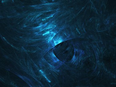 Mavi Soyut Fraktal arka plan 3d render illüstrasyon