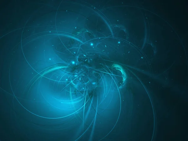Mavi Soyut Fraktal arka plan 3d render illüstrasyon