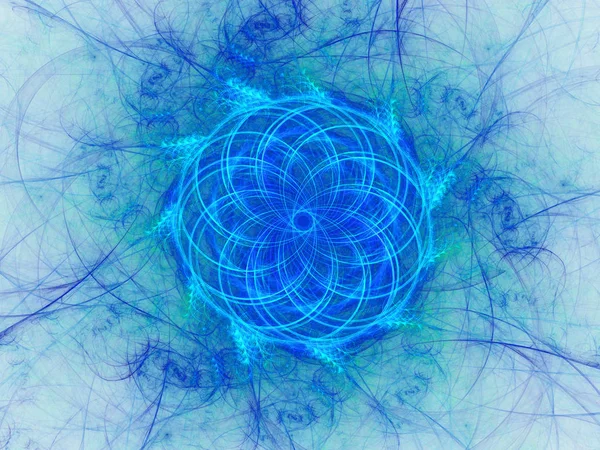 Mavi Soyut Fraktal arka plan 3d render illüstrasyon