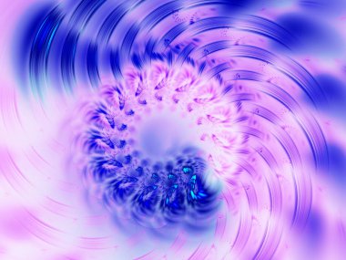 Mor Soyut Fraktal arka plan 3d render illüstrasyon