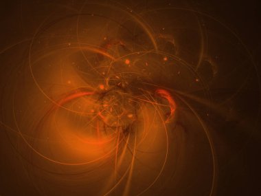 kahverengi Soyut Fraktal arka plan 3d render illüstrasyon