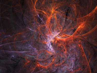 kaotik fraktal arka plan 3d render illüstrasyon soyut