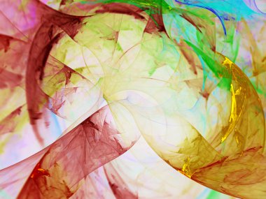 kaotik fraktal arka plan 3d render illüstrasyon soyut