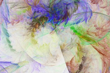 kaotik fraktal arka plan 3d render illüstrasyon soyut