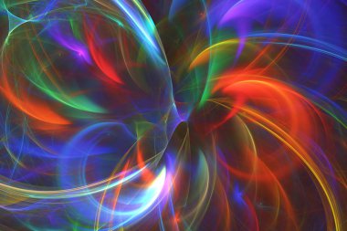 kaotik fraktal arka plan 3d render illüstrasyon soyut