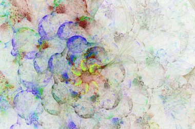 kaotik fraktal arka plan 3d render illüstrasyon soyut