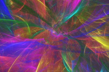 kaotik fraktal arka plan 3d render illüstrasyon soyut