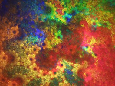 kaotik fraktal arka plan 3d render illüstrasyon soyut