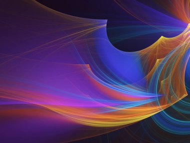 kaotik fraktal arka plan 3d render illüstrasyon soyut