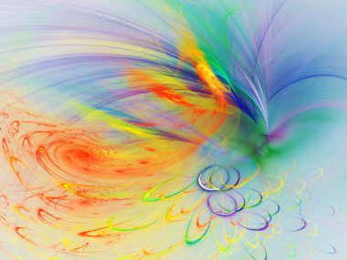 kaotik fraktal arka plan 3d render illüstrasyon soyut