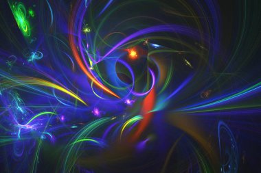 kaotik fraktal arka plan 3d render illüstrasyon soyut