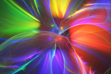 kaotik fraktal arka plan 3d render illüstrasyon soyut