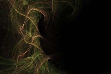 kaotik fraktal arka plan 3d render illüstrasyon soyut