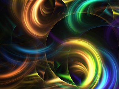 kaotik fraktal arka plan 3d render illüstrasyon soyut