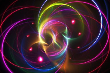 kaotik fraktal arka plan 3d render illüstrasyon soyut