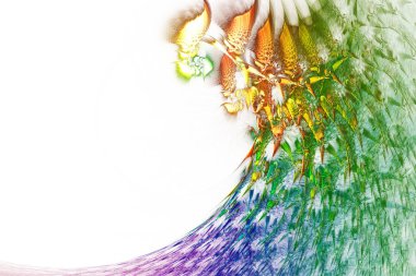 kaotik fraktal arka plan 3d render illüstrasyon soyut