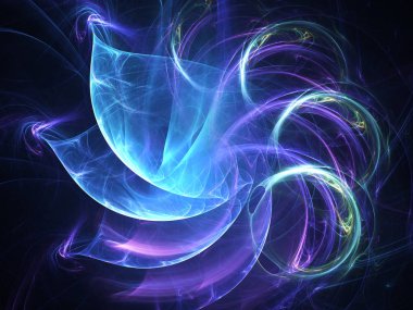 kaotik fraktal arka plan 3d render illüstrasyon soyut