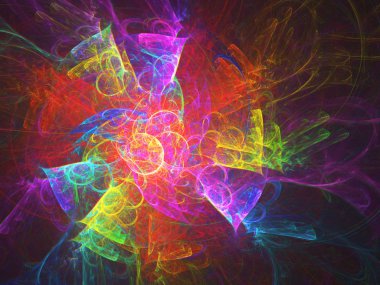 kaotik fraktal arka plan 3d render illüstrasyon soyut