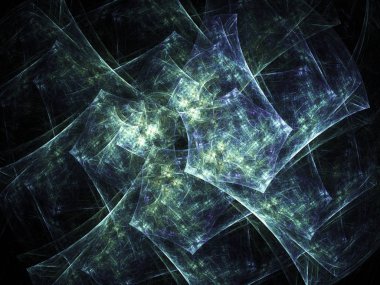 kaotik fraktal arka plan 3d render illüstrasyon soyut