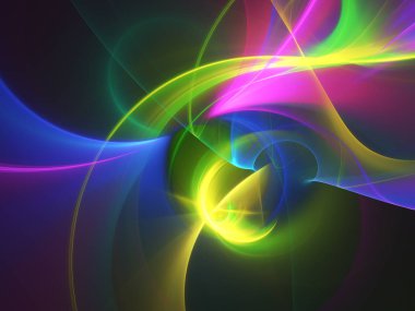 kaotik fraktal arka plan 3d render illüstrasyon soyut