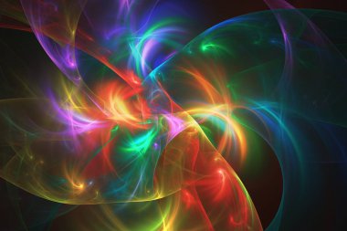 kaotik fraktal arka plan 3d render illüstrasyon soyut