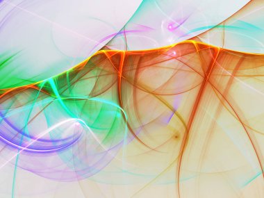 kaotik fraktal arka plan 3d render illüstrasyon soyut