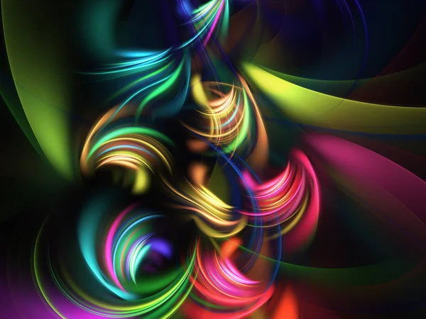 kaotik fraktal arka plan 3d render illüstrasyon soyut