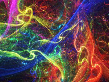 kaotik fraktal arka plan 3d render illüstrasyon soyut