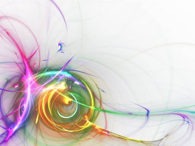 kaotik fraktal arka plan 3d render illüstrasyon soyut