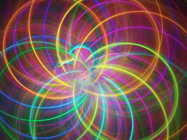 kaotik fraktal arka plan 3d render illüstrasyon soyut