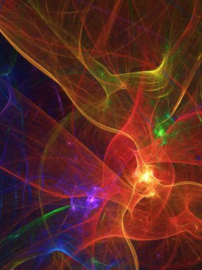 kaotik fraktal arka plan 3d render illüstrasyon soyut