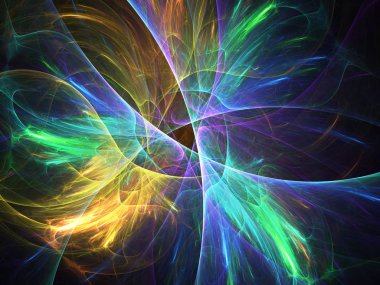 kaotik fraktal arka plan 3d render illüstrasyon soyut