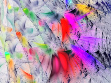 kaotik fraktal arka plan 3d render illüstrasyon soyut