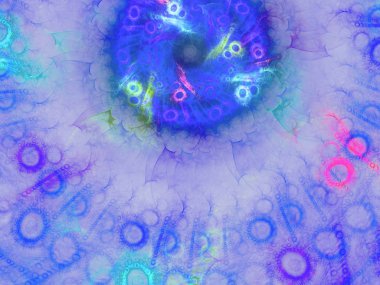 kaotik fraktal arka plan 3d render illüstrasyon soyut