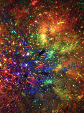 kaotik fraktal arka plan 3d render illüstrasyon soyut