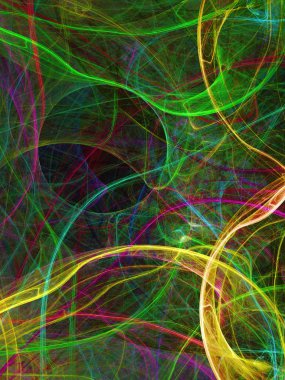 kaotik fraktal arka plan 3d render illüstrasyon soyut