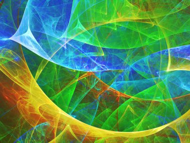 kaotik fraktal arka plan 3d render illüstrasyon soyut